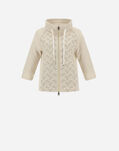 Herno MONOGRAM EMBROIDERED CAPE IN FLEECE WITH LUREX Chantilly JC0013D500201985