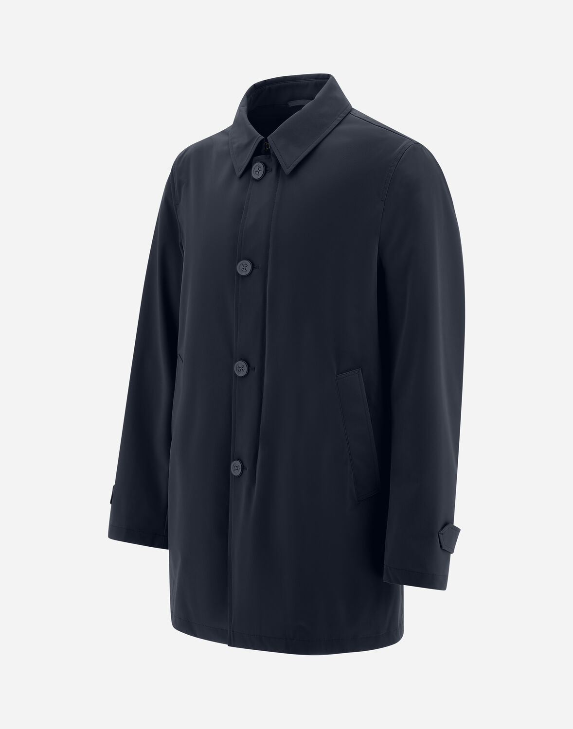 Herno Navy Blue Polyester Jacket In Blue