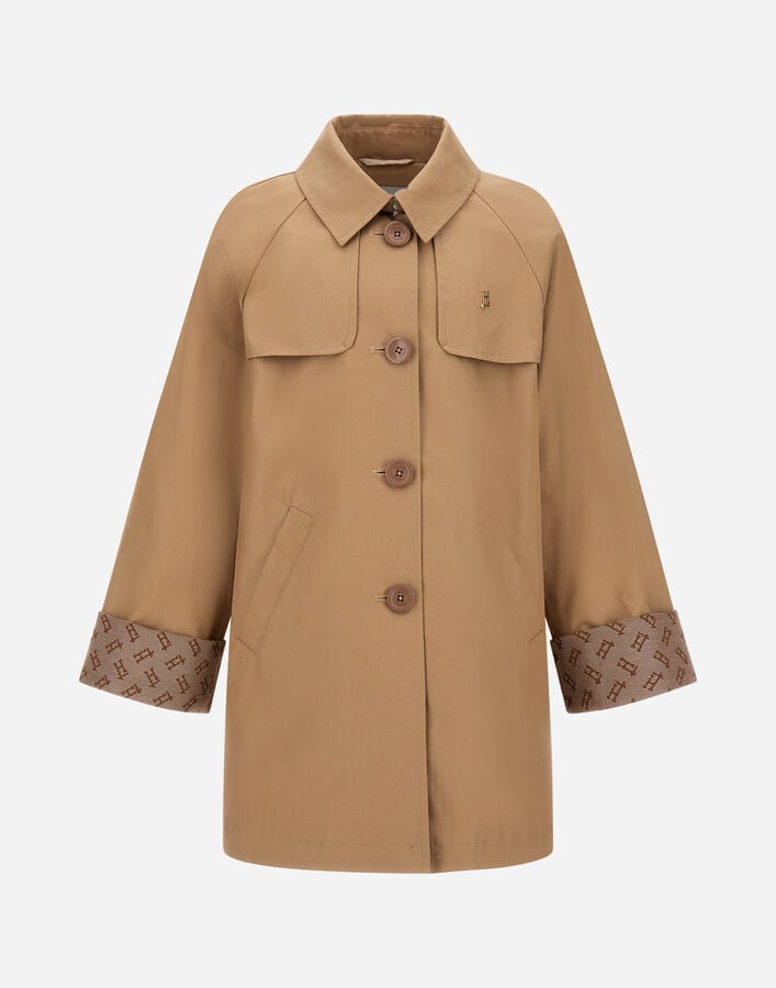 TRENCH COAT IN DEAN AND MONOGRAM Herno Herno TRENCH COAT IN DEAN AND MONOGRAM Camel IM000005G132382157