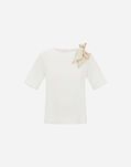 Herno T-SHIRT IN SUPERFINE COTTON STRETCH E FOULARD Latte JG000276D520031012