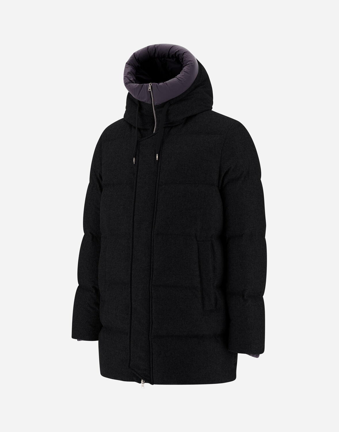 Herno Jacket In Cashmere, Silk And Ecoage In Black