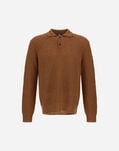 Herno COB STITCH ALPACA WOOL POLO SHIRT Camel MPL00004U703122155