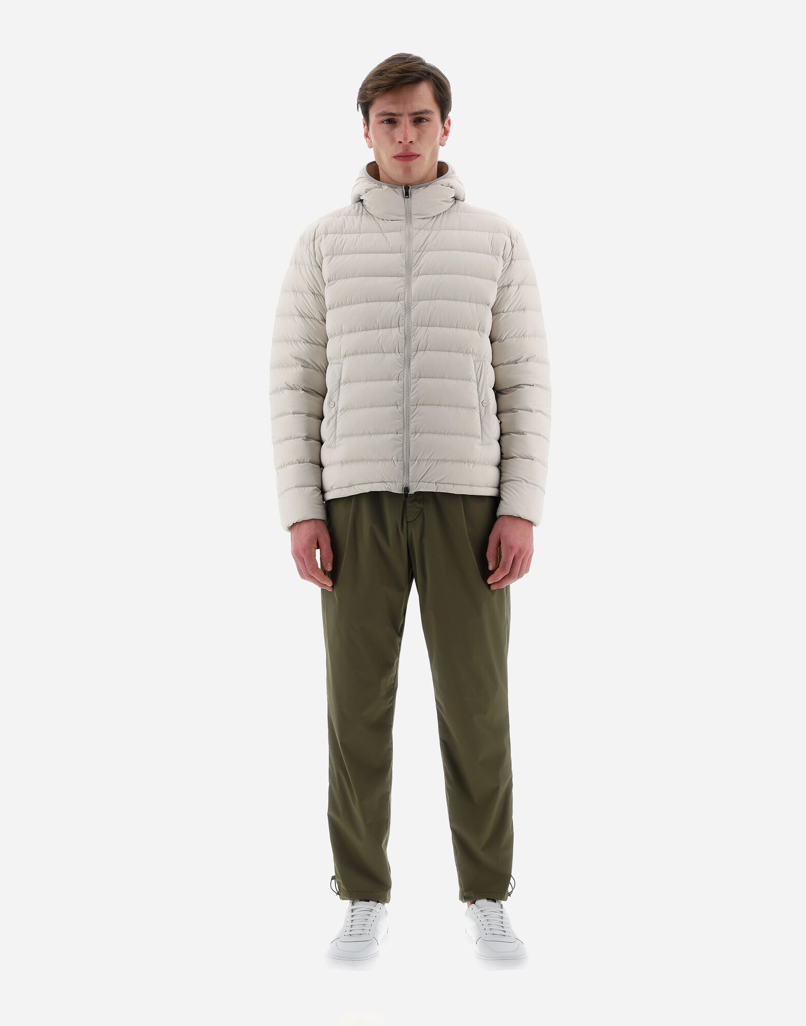 Stretch hooded bomber sales jacket