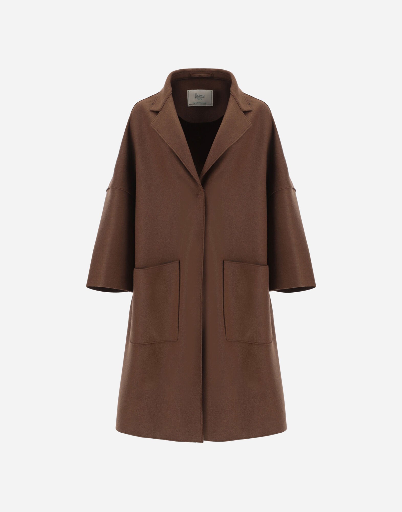 boiled wool trench coat