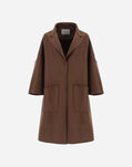 Herno GLOBE ORGANIC BOILED WOOL OVERSIZE COAT Rust CA0417D333252201
