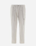 Herno SUEDE-EFFECT RESORT TROUSERS Ice PT00005UR124541310