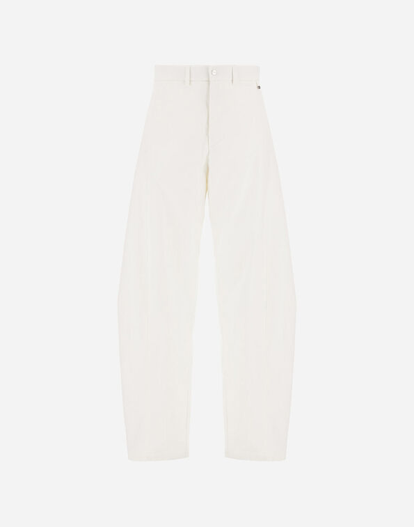 Herno RESORT TROUSERS IN COTTON-EFFECT TWILL Milk White PT00059DR125311100