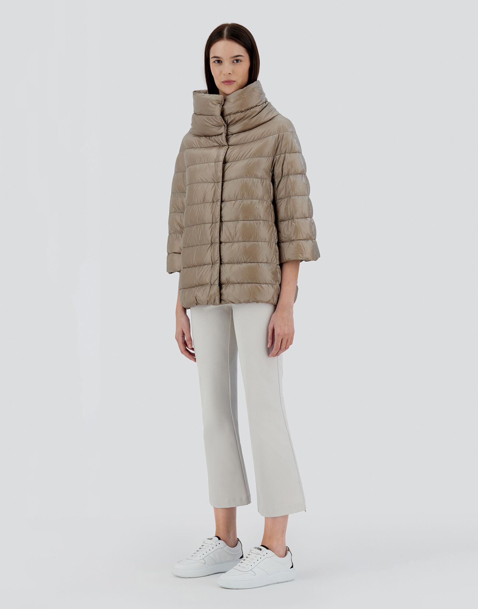 PIUMINO CAPPA BASICA ICONICO AMINTA HD in Light Taupe for Women