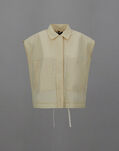 Herno LAMINAR VEST IN TECH-CRINKLE Cream GI00121DL128271115