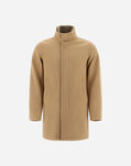 Herno DIAGONAL WOOL CARCOAT WITH KNITTED COLLAR Camel CA0071U39601M032155
