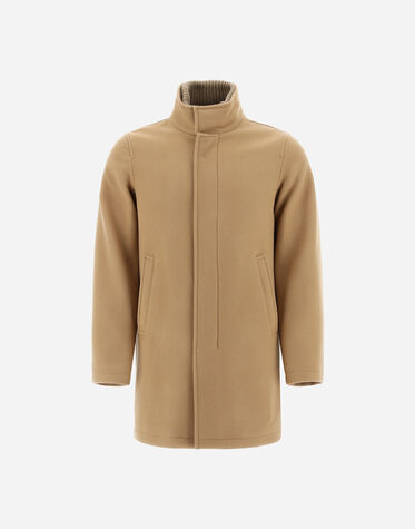 ジャケット・アウター HERNO DIAGONAL WOOL CHESTER COAT Herno Diagonal Wool Blend Car Coat with Removable Faux Fur