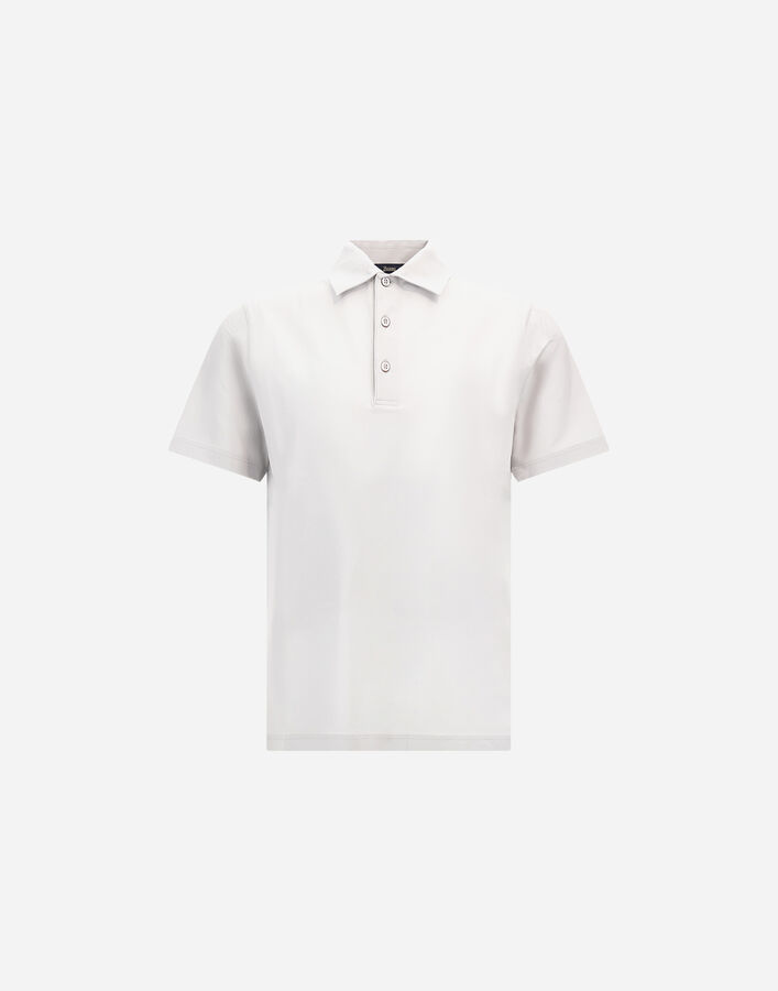 Herno POLO SHIRT IN SUPERFINE COTTON STRETCH Grey Pearl JPL00142U520039403