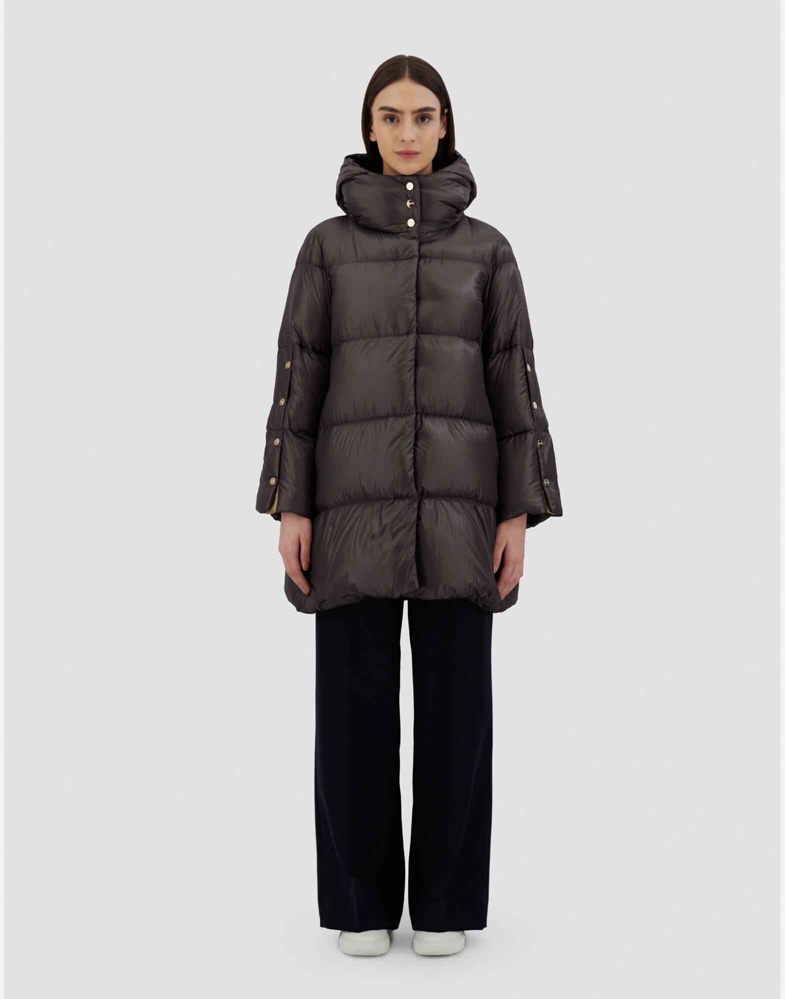 A-SHAPE JACKET IN NYLON ULTRALIGHT in Black for Women | Herno®