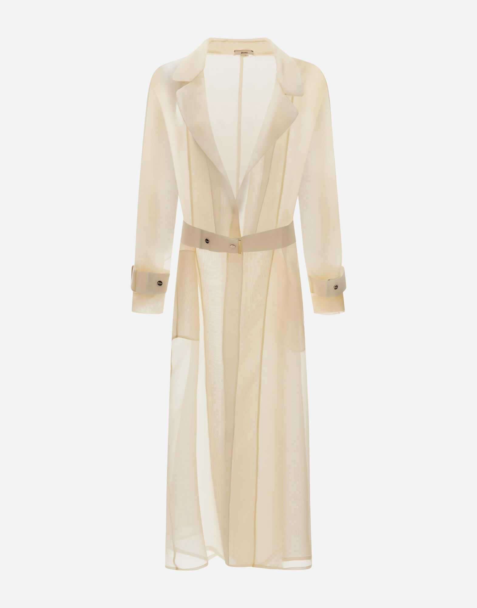 TRENCH COAT IN MULBERRY SILK ORGANZA in Ivory for Women | Herno®