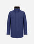 Herno CARCOAT IN WOOLEN MELANGE TWILL AND LIGHT FAUX FUR Navy Blue IM000370U127309250