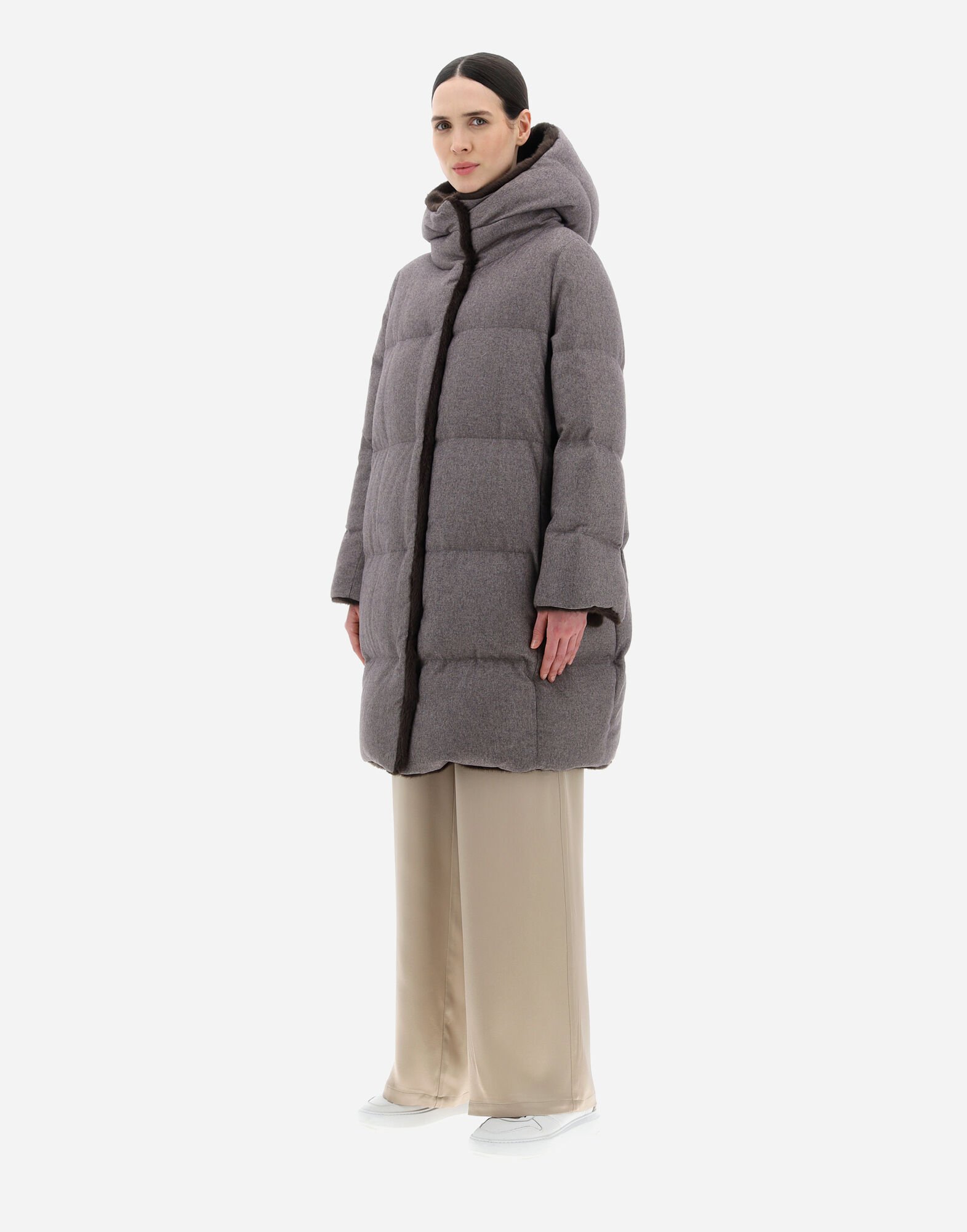 Herno cashmere silk parka cheap