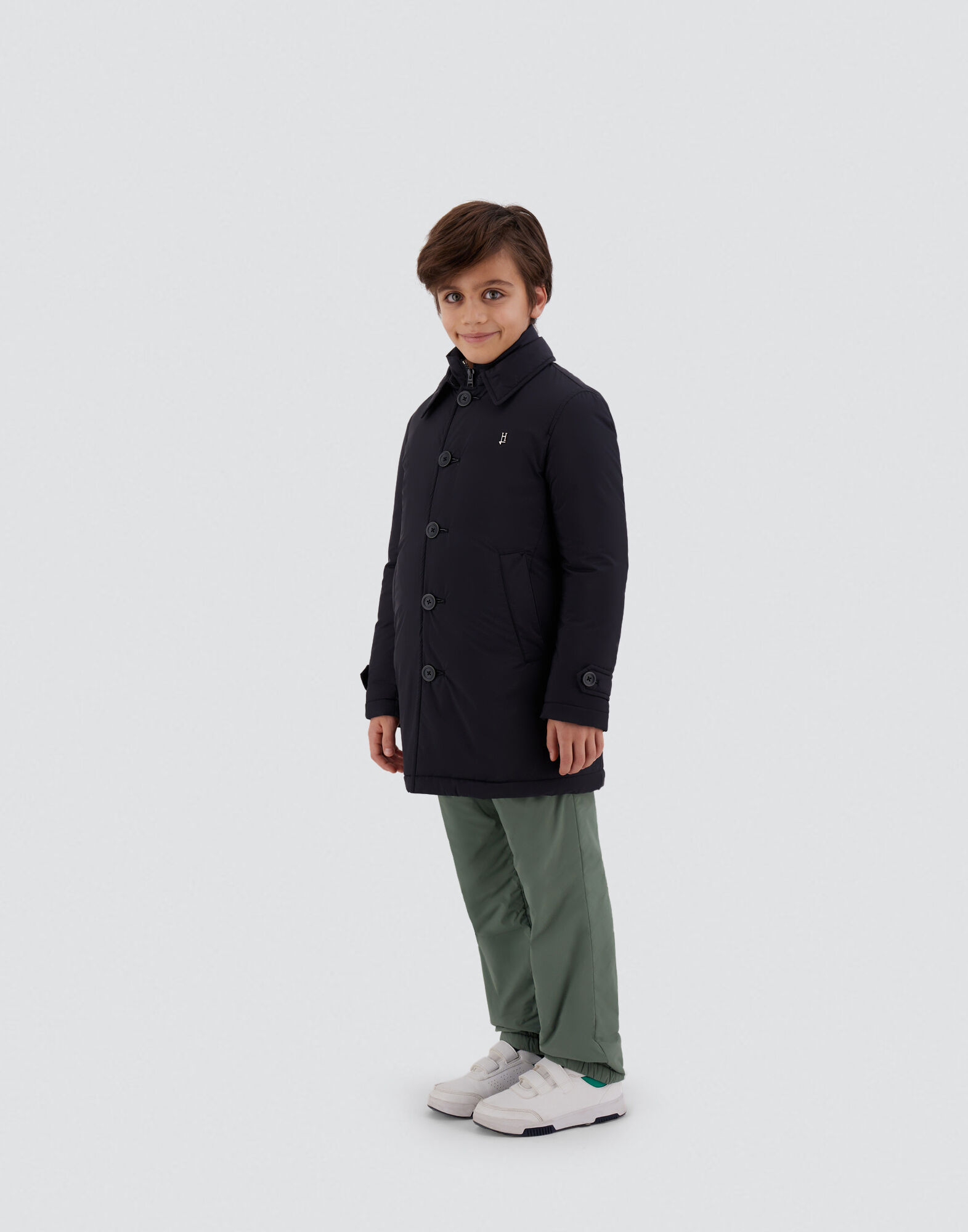 COAT IN ECOAGE in New Blue for Kids | Herno®