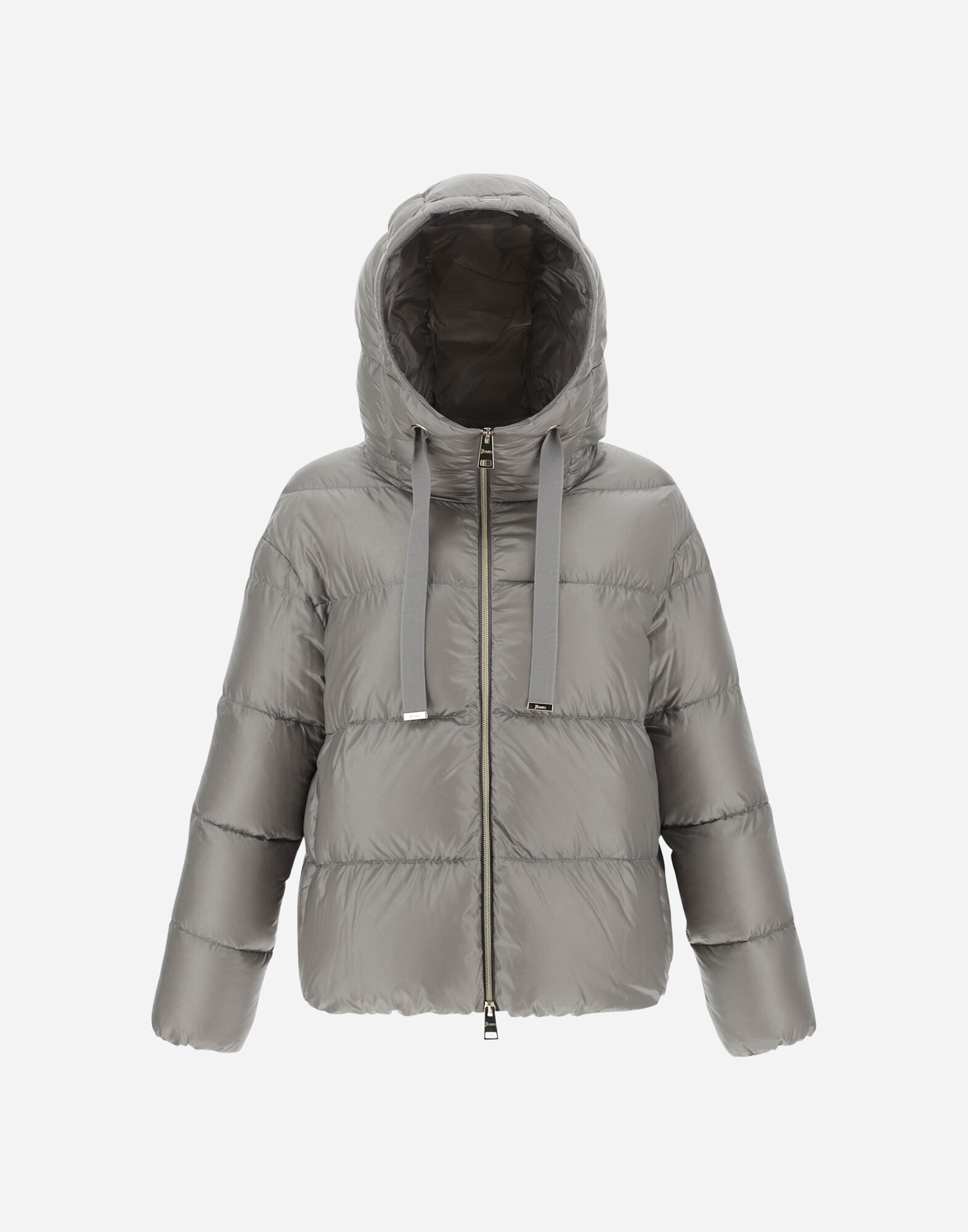 PIUMINO BOMBER NYLON ULTRALIGHT CON CAPPUCCIO HDM in Light Grey