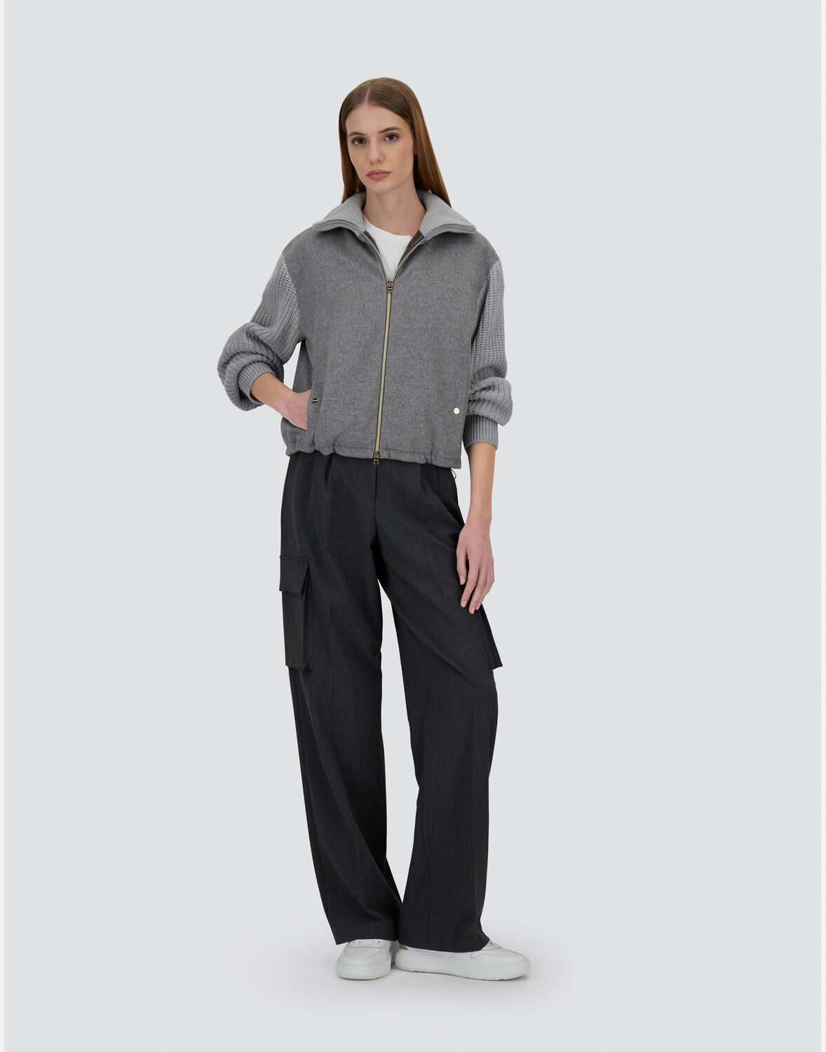Herno カシミア ボンバージャケット In Grey