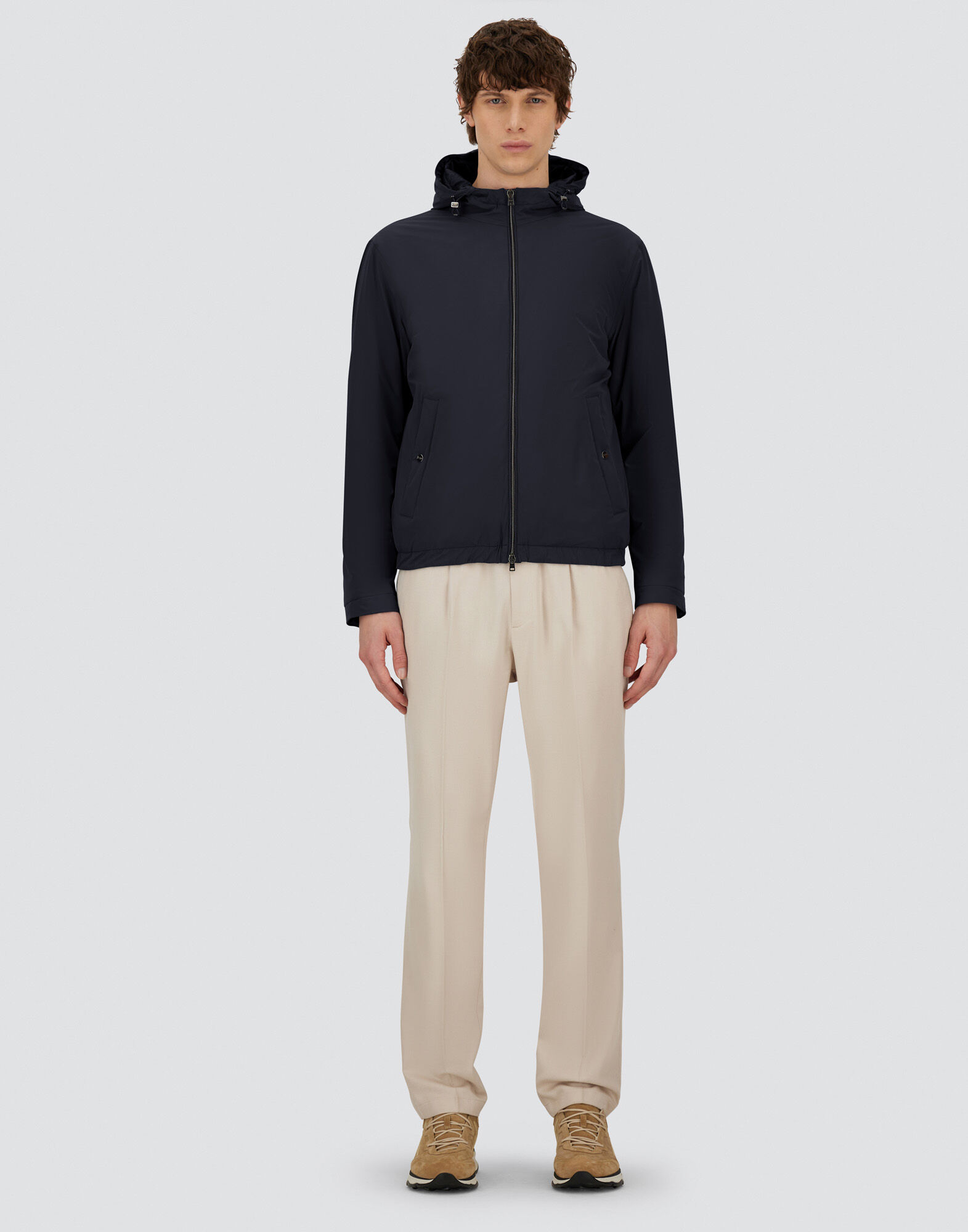 RESORT JACKET IN 4-WAY STRETCH NYLON in Dark Blue for Men | Herno®
