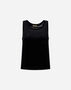 Herno TANK TOP IN GLAM KNIT EFFECT AND SATIN Black JG000268D520569300