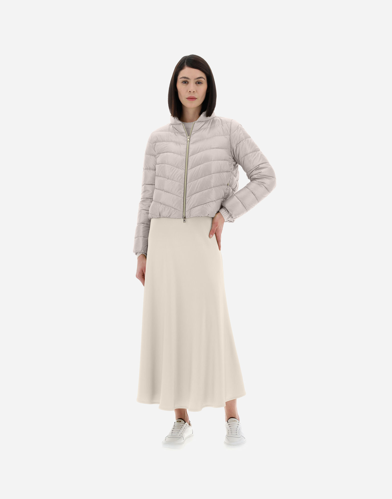 PIUMINO CORTO NYLON ULTRALIGHT HDM in Ice for Women | Herno®