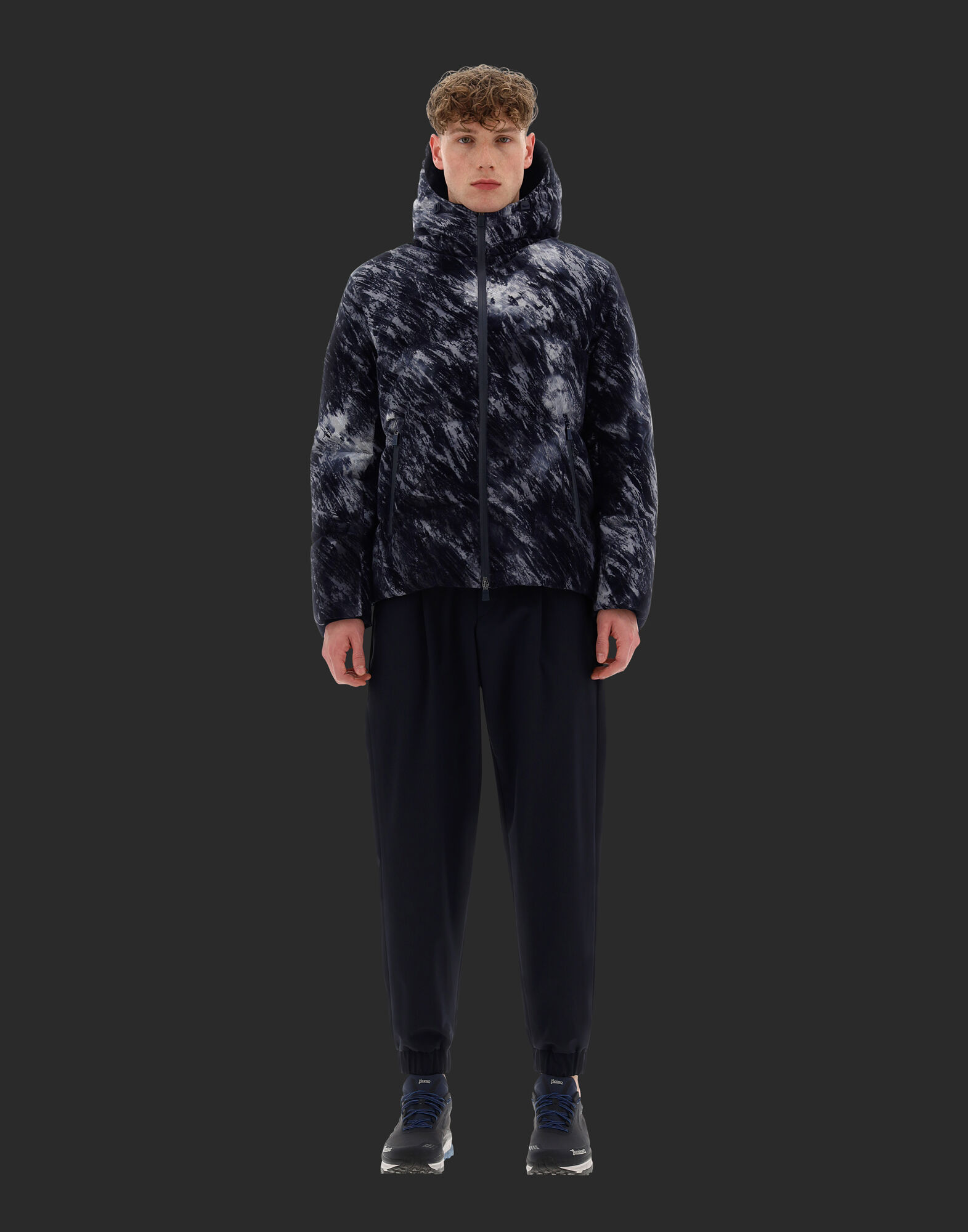 GIUBBOTTO PIUMINO HERNO UOMO LAMINAR in Black/Grey for Men