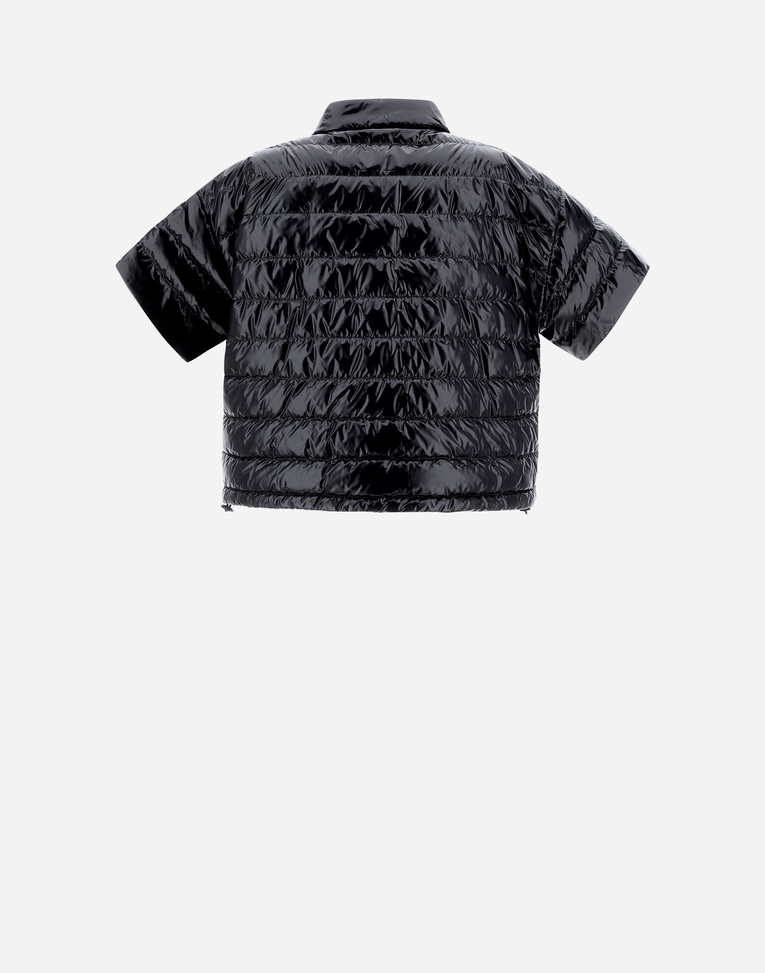 GLOSS SHORT SLEEVED BOMBER JACKET in Black for Women Herno