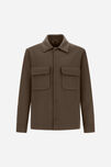 Herno RESORT SHACKET IN DOUBLE FACED PURE WOOL Dark Taupe GI00091UR334492700