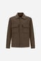 Herno RESORT SHACKET IN DOUBLE FACED PURE WOOL Dark Taupe GI00091UR334492700