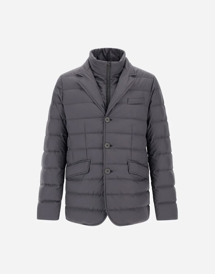 Herno BLAZER IN ARENDELLE AND MONOGRAM Iron PI001177U12414Z9487