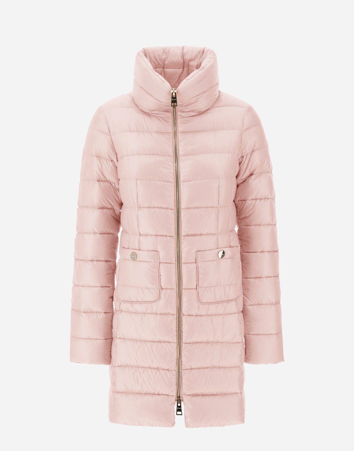 Herno Padded Zip-up Coat In Light Pink