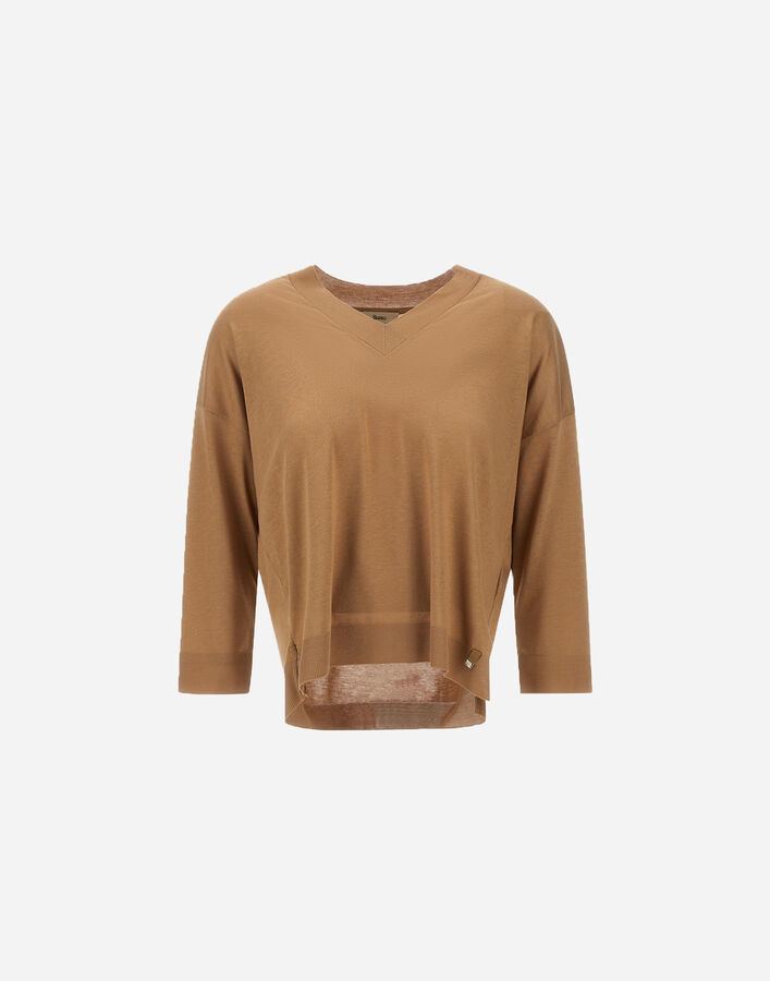 Herno SWEATER IN GLAM KNIT EFFECT Camel JV000015D520562150