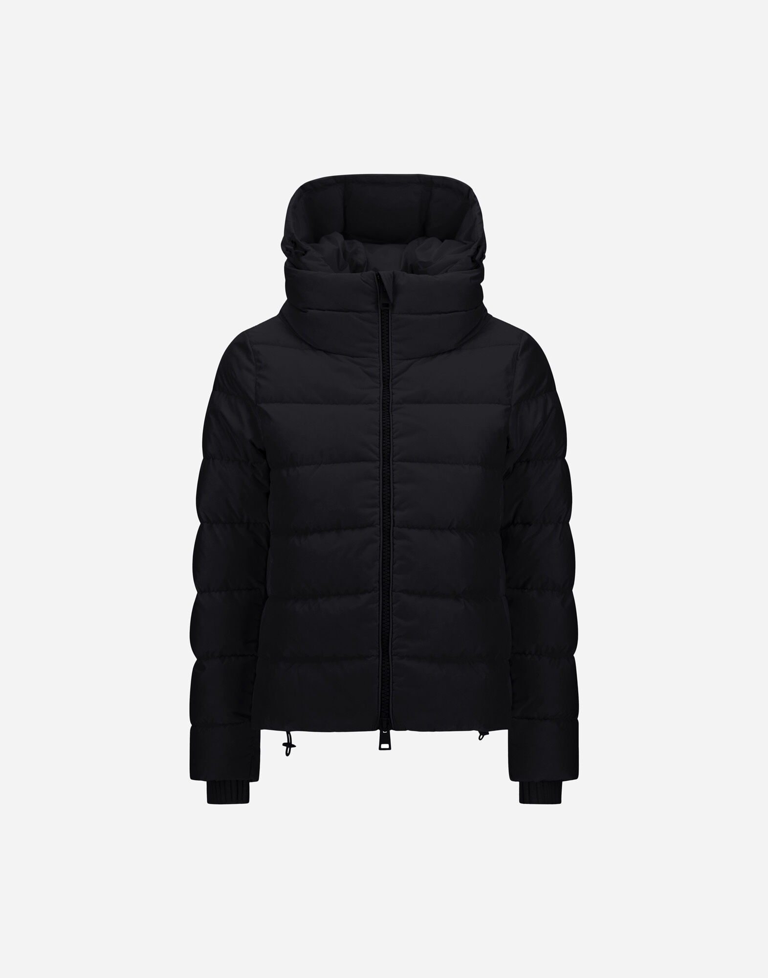 HIGH-NECK JACKET IN NYLON CHAMONIX in Black Espresso for Women