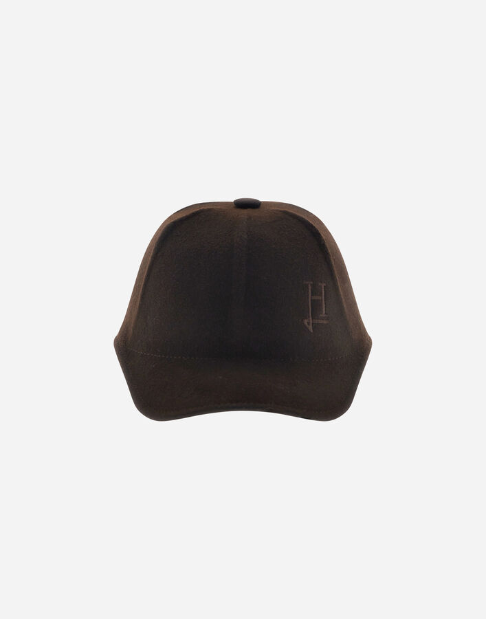 Herno CASUAL WOOL BASEBALL CAP Dark Chocolate BER00071D334968810