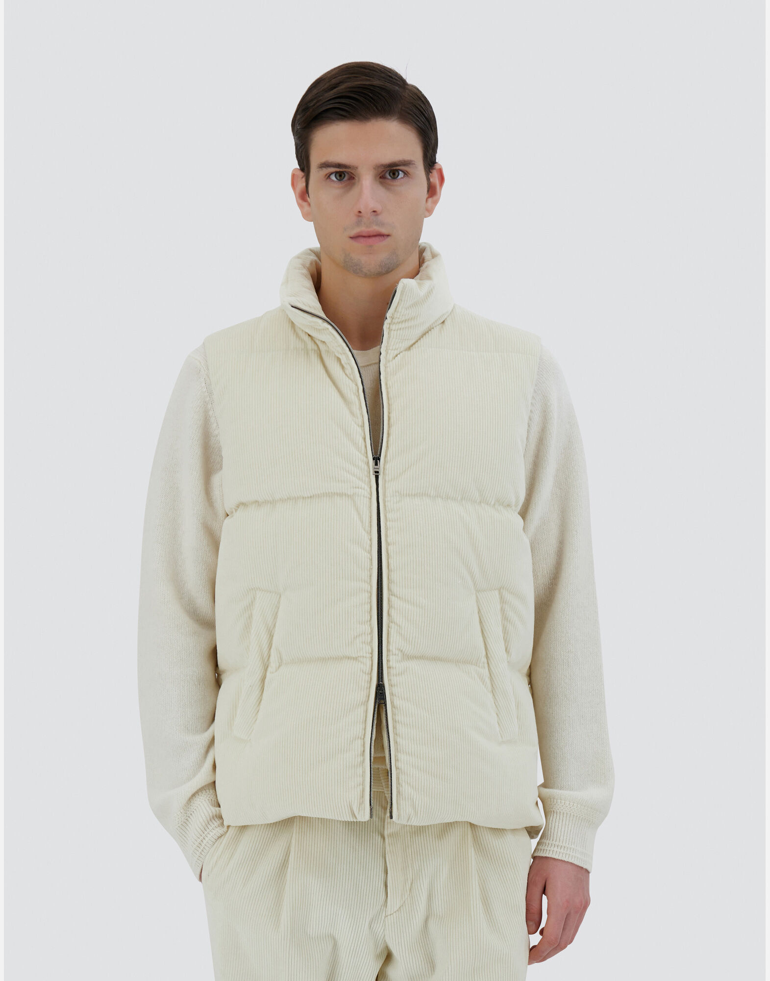 VEST IN LUXURY VELVET in Natural for Men Herno