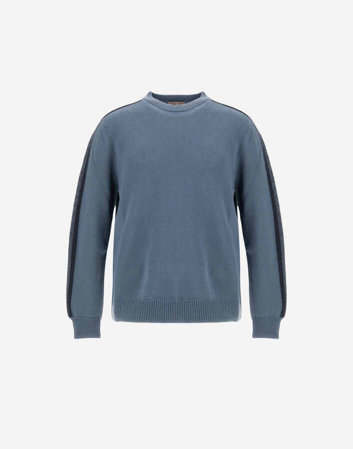 Herno RESORT SWEATER IN CARDED PURE WOOL Midnight Teal MG00037UR702209123