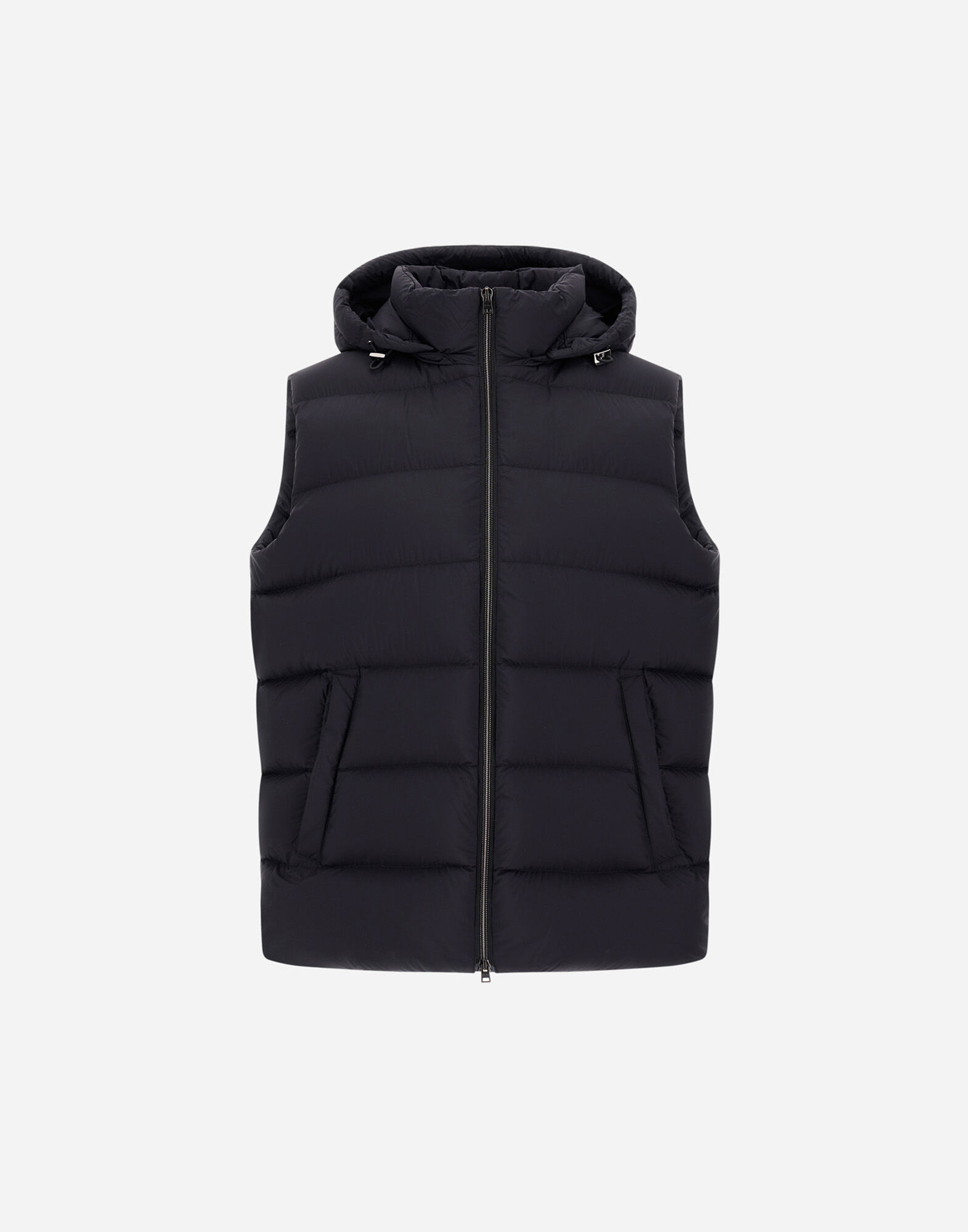 Herno ブラック ダウンベスト ショートスリーブ Herno ブラック ダウンベスト ショートスリーブ