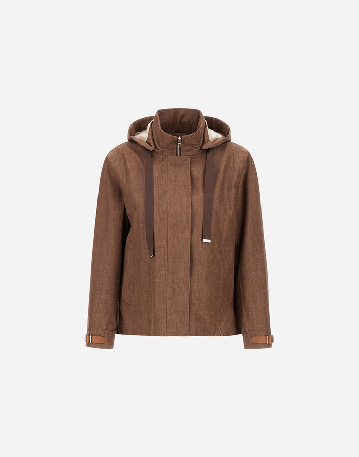 Herno A-SHAPE JACKET IN 3 LAYERS LINEN Leather GC000559D171502240
