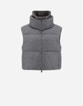 Herno CASHMERE, SILK AND NYLON ULTRALIGHT SLEEVELESS JACKET Grey PI001838D380879430