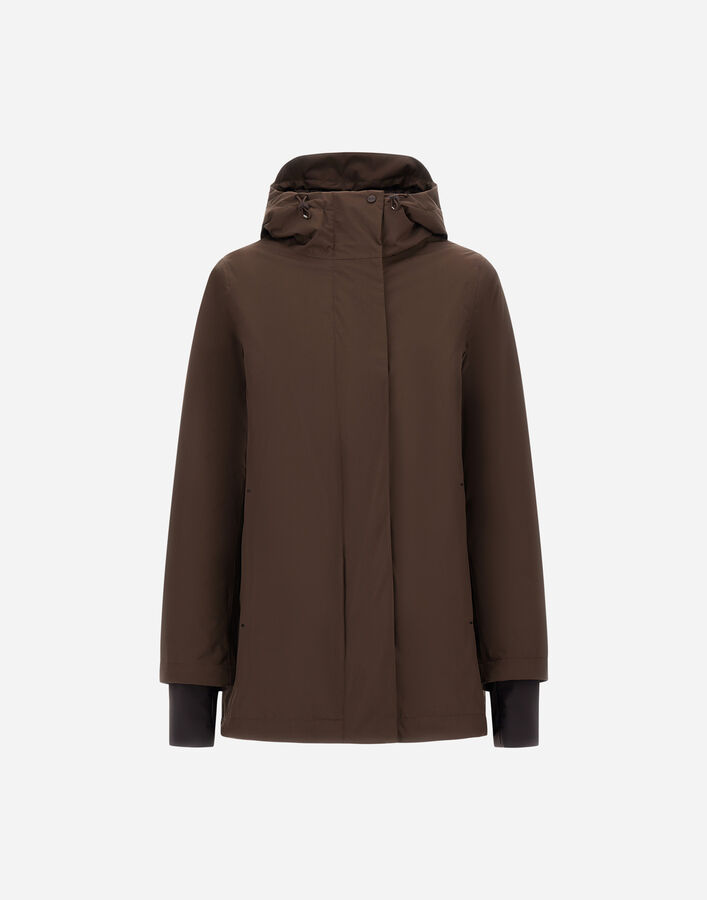 Herno A-SHAPE JACKET IN 2-LAYER WINDSTOPPER Brown PI002227D128408815
