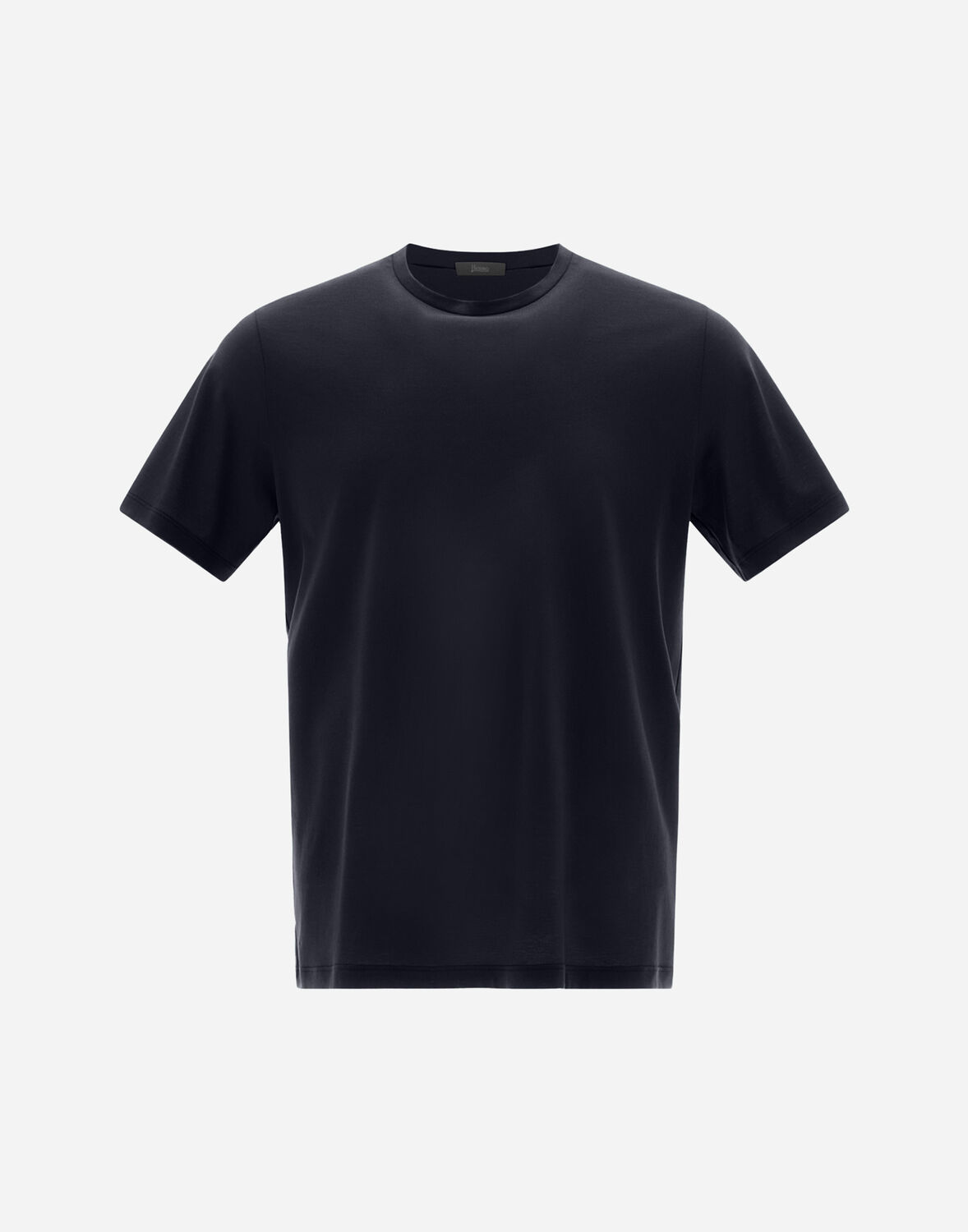 Herno T-shirt In Crepe Jersey In Navy Blue