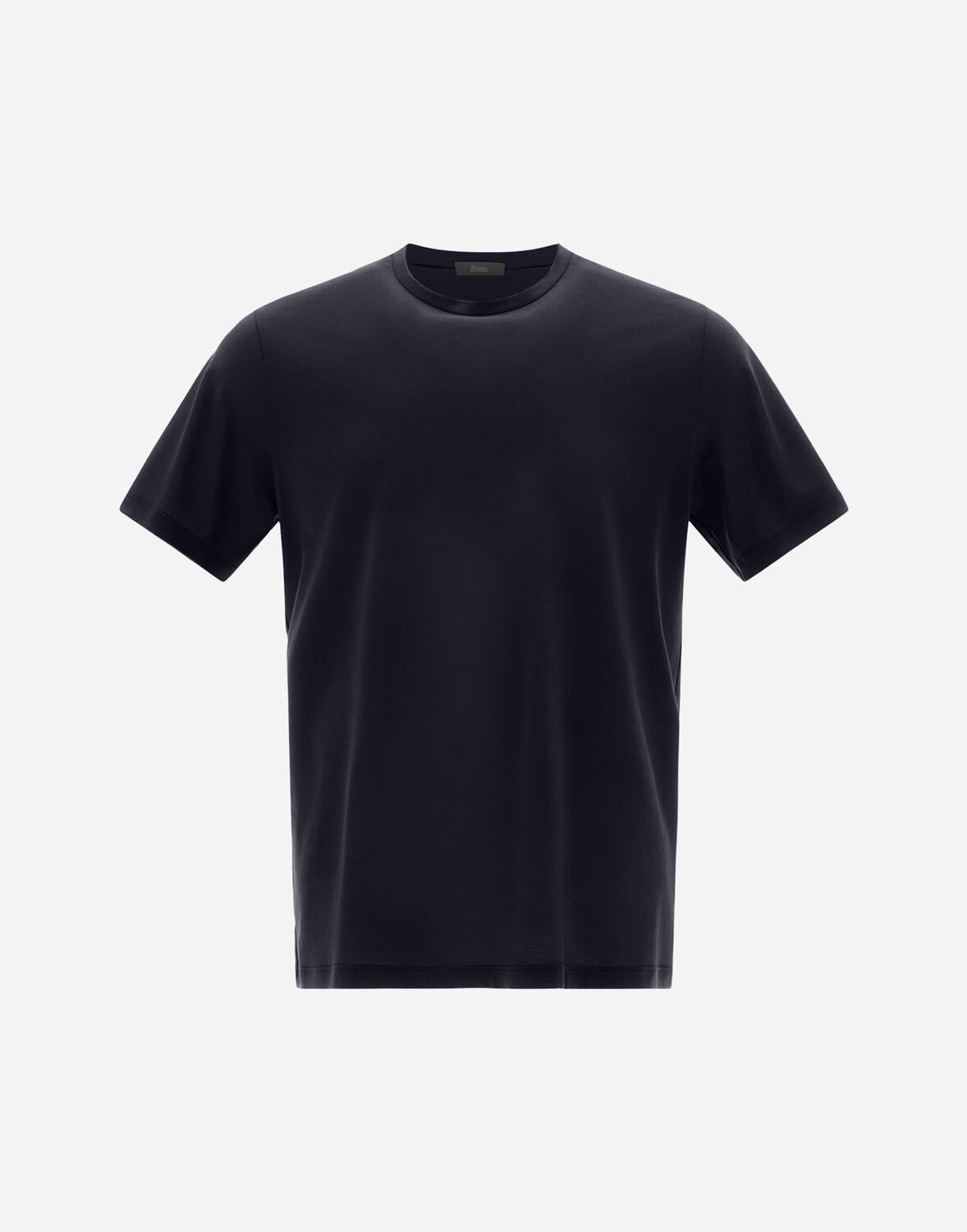 Herno T-shirt In Crepe Jersey In Navy Blue