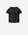 Herno CAPE IN SEQUIN MESH Black PI002038D127059300