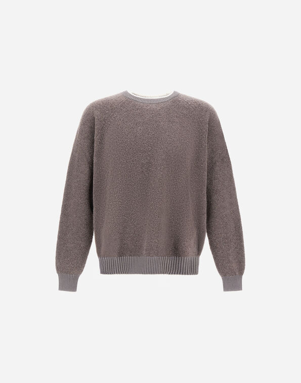 Herno CASHMERE AND WOOL BOUCL&Eacute; JUMPER Light Taupe MG000213U703702600