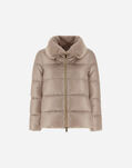Herno JACKET IN NYLON ULTRALIGHT AND LADY ALTERNATIVE FUR Chantilly PI001923D12017Z1985
