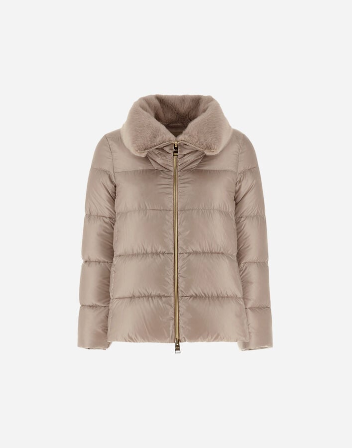 JACKET IN NYLON ULTRALIGHT AND LADY ALTERNATIVE FUR Herno Herno JACKET IN NYLON ULTRALIGHT AND LADY ALTERNATIVE FUR Chantilly PI001923D12017Z1985