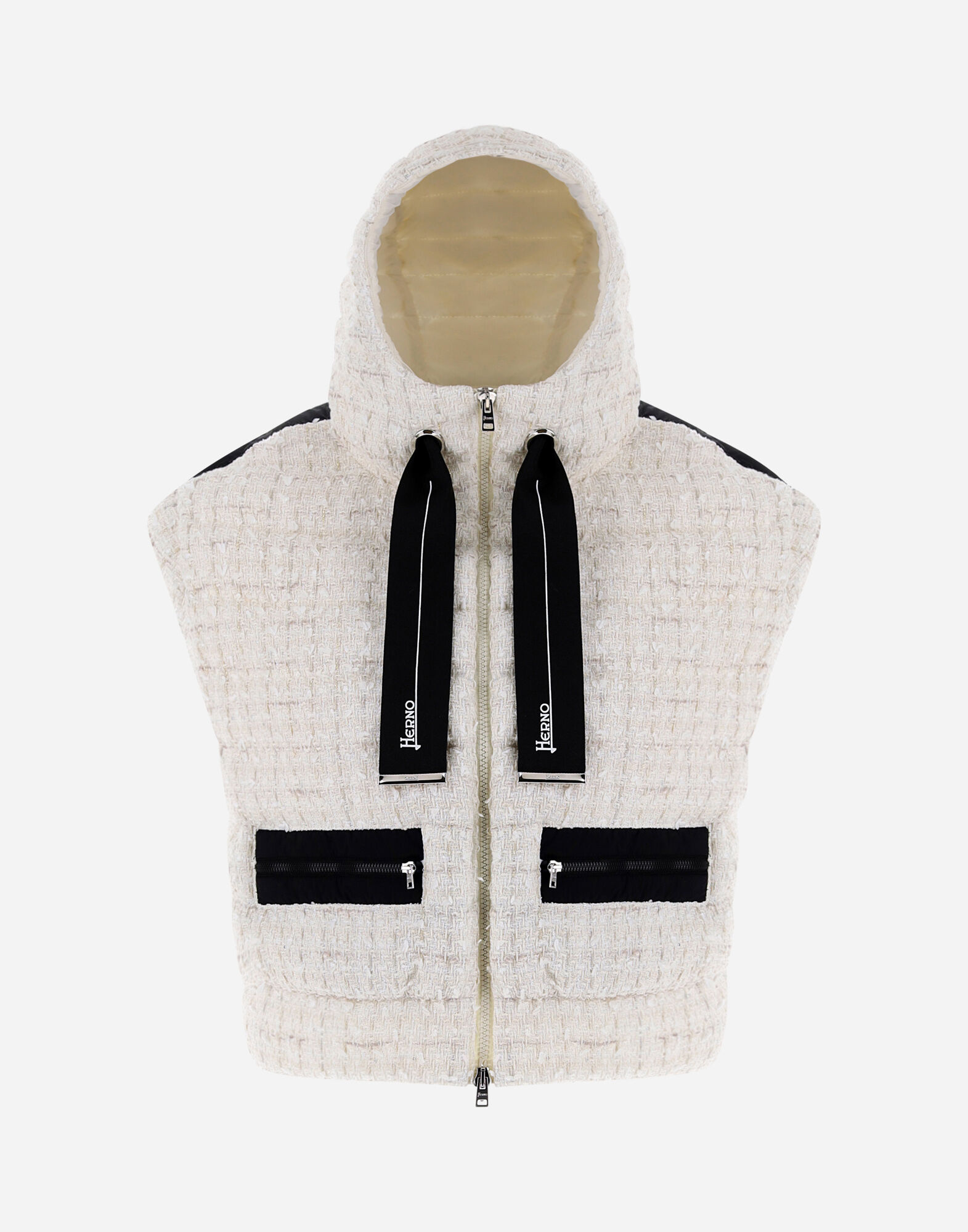 Tweed sleeveless jacket best sale