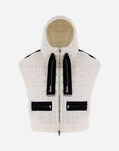 Herno SLEEVELESS GLAM TWEED AND ECOAGE JACKET White PI001876D131741000