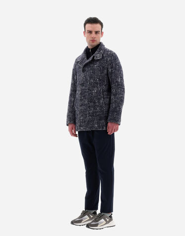 メンズ LUXURY WOOL BLEND ピーコート ネイビーブルー | Herno® (ヘルノ)